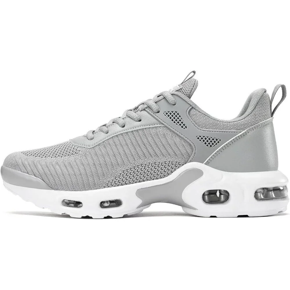 Men's Grey Sneaker Non Slip Air Running Athletics Tennis Basketball Shoes